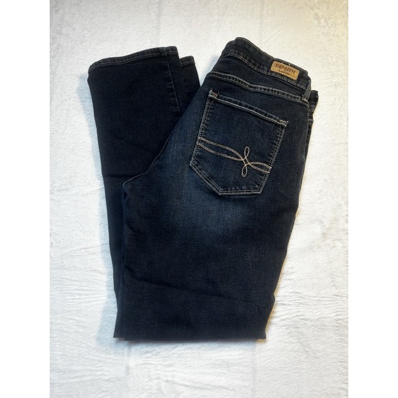 Denizen By Levi's Womens Modern Skinny Mid Rise Dark Blue Denim Jeans Size 10 M - Picture 1 of 12